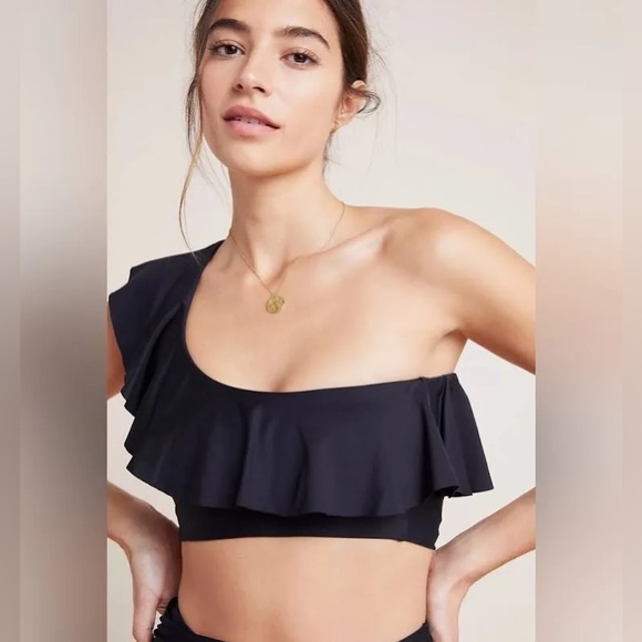Anthropologie Other - NWT Anthropologie Allihop Ruffle Swim Bikini Top Womens Large Beach Vacation